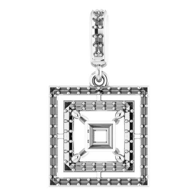 Double Halo-Style Pendant