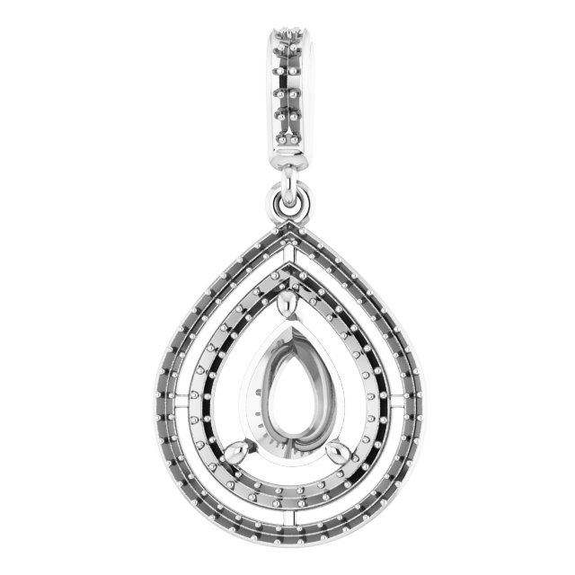 Double Halo-Style Pendant