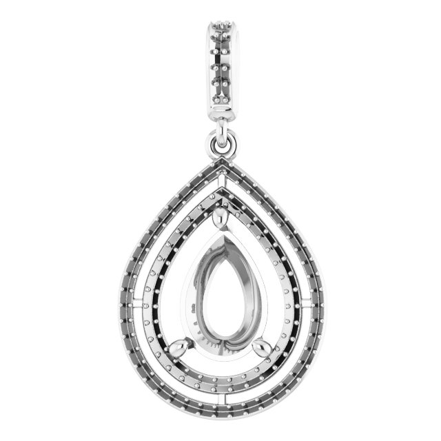 Double Halo-Style Pendant