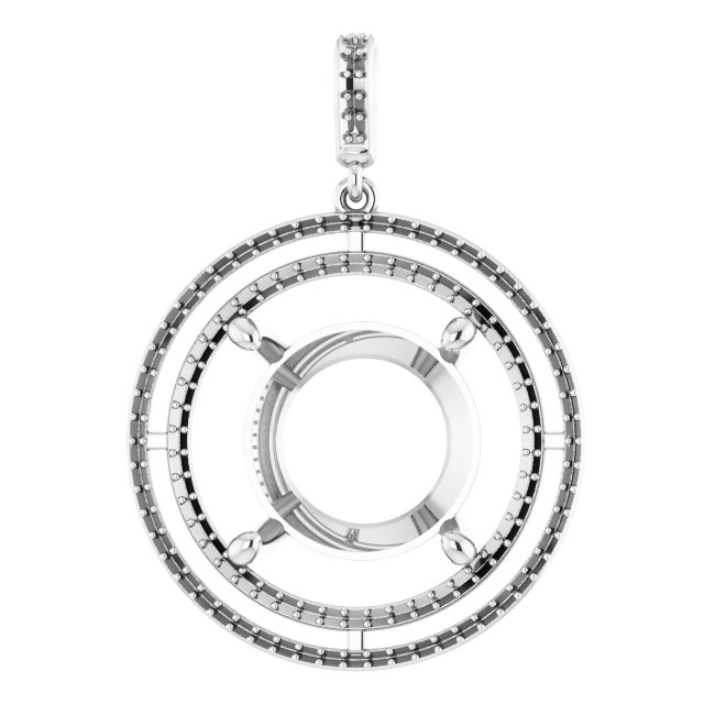 Double Halo-Style Pendant