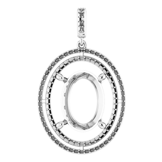 Double Halo-Style Pendant