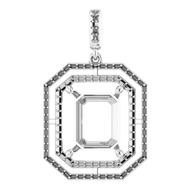 Double Halo-Style Pendant