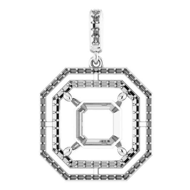 Double Halo-Style Pendant