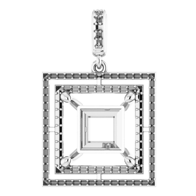 Double Halo-Style Pendant