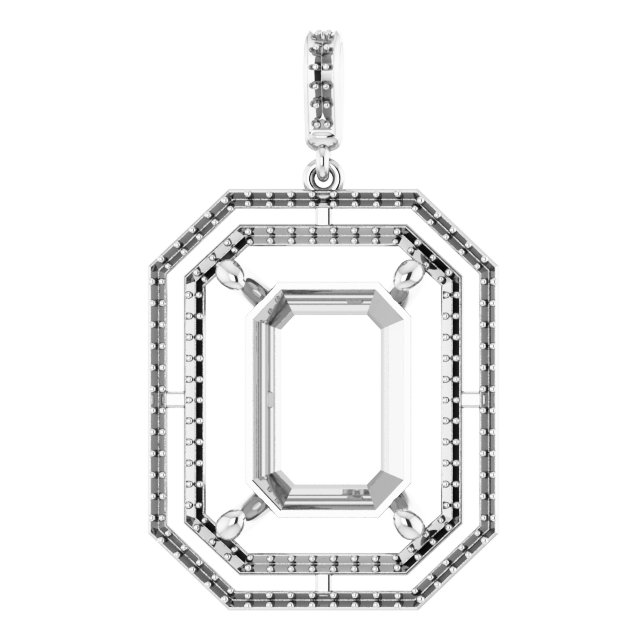 Double Halo-Style Pendant