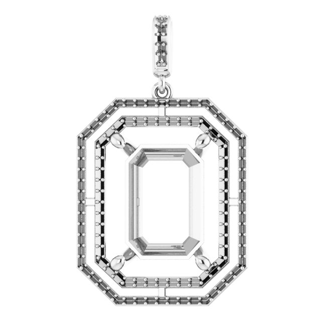 Double Halo-Style Pendant