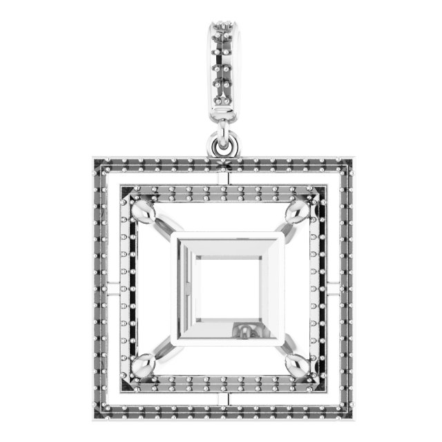 Double Halo-Style Pendant