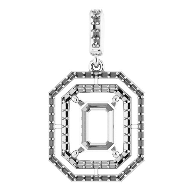 Double Halo-Style Pendant
