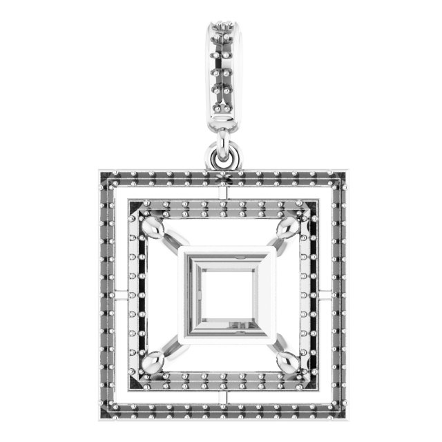 Double Halo-Style Pendant