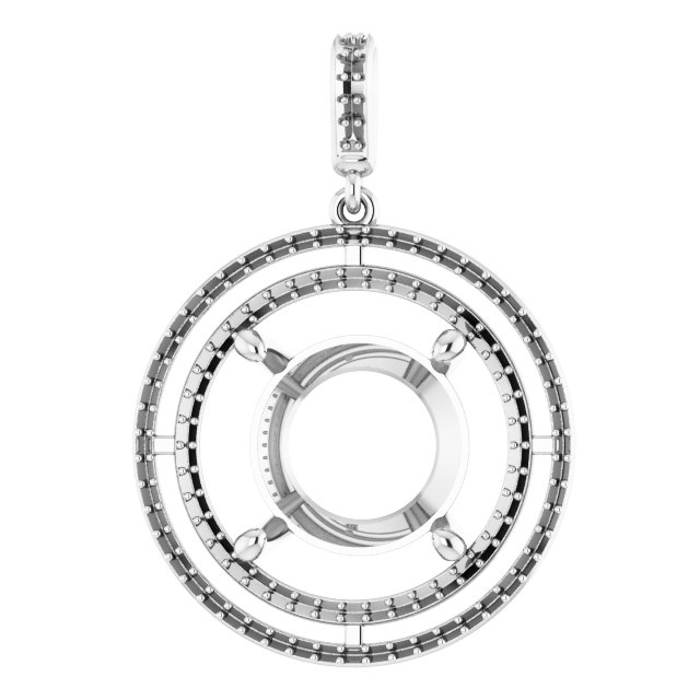 Double Halo-Style Pendant