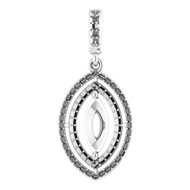 Double Halo-Style Pendant