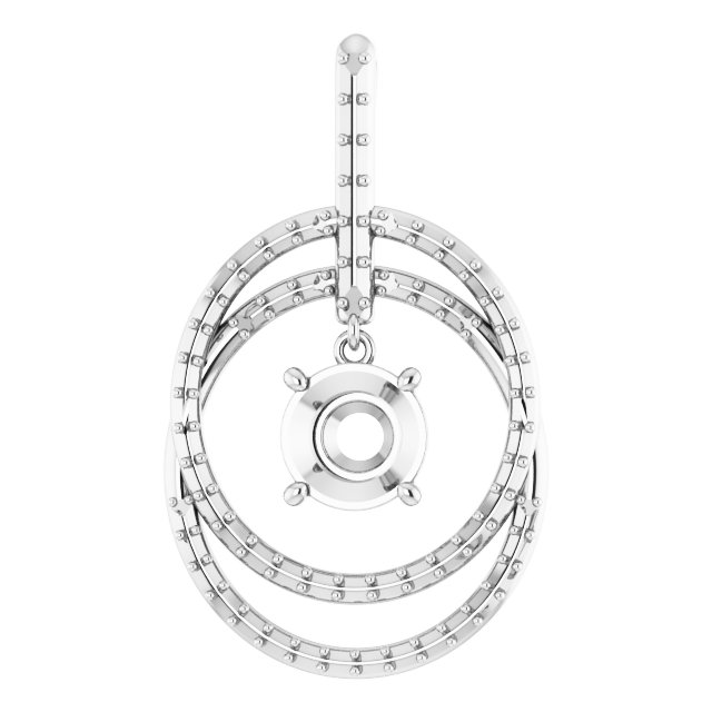 Accented Double Circle Pendant