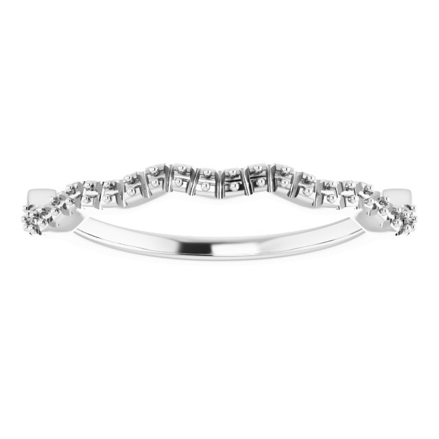 Band Mounting for 6x4 mm Emerald Ring view 3