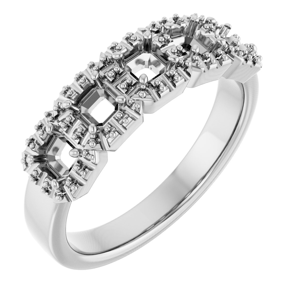 Five-Stone Halo-Style Anniversary Band