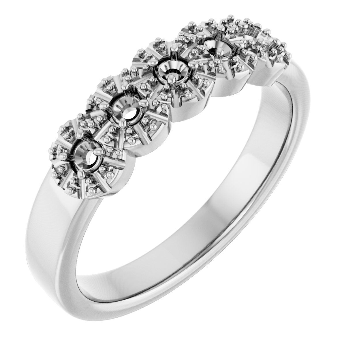 Five-Stone Halo-Style Anniversary Band