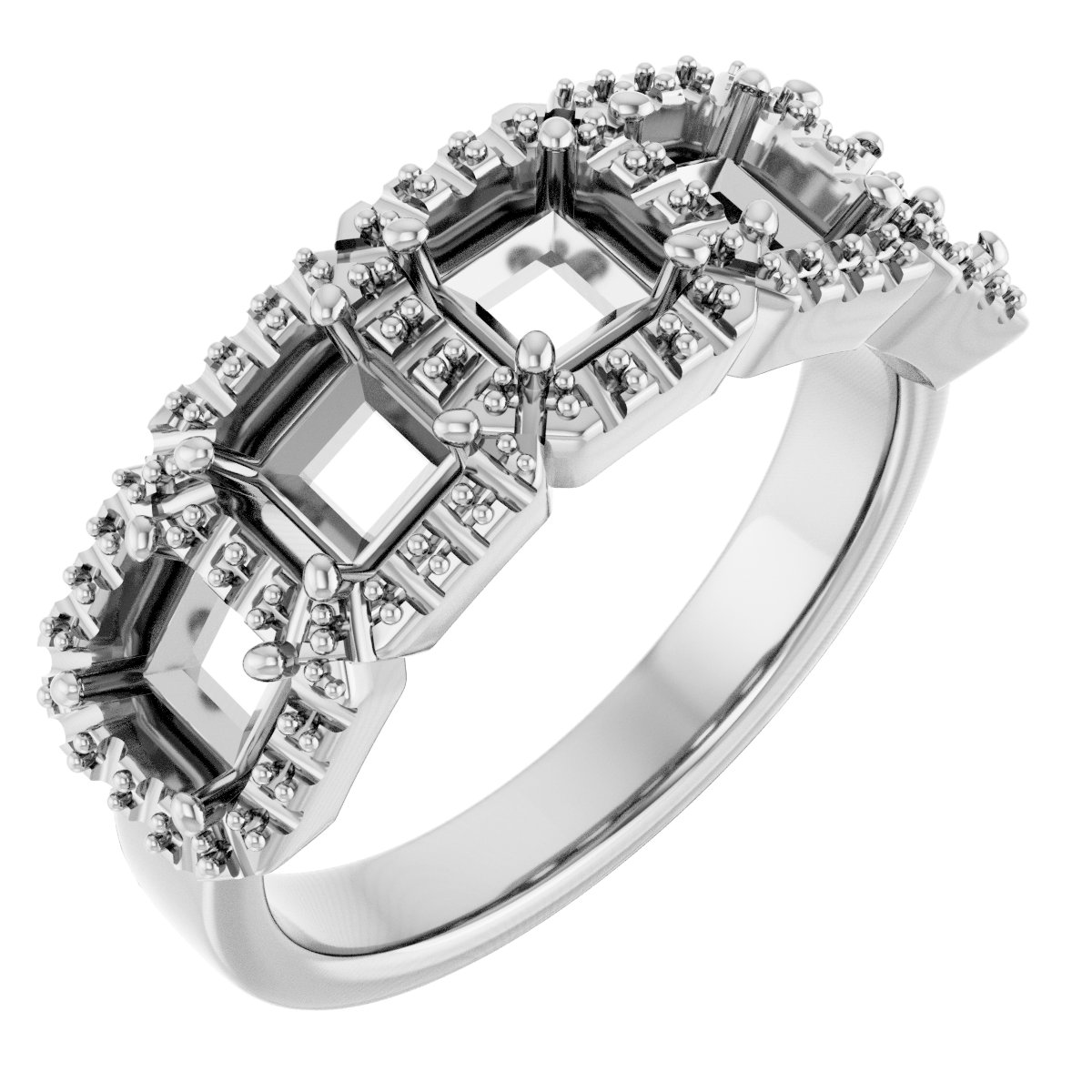 Five-Stone Halo-Style Anniversary Band
