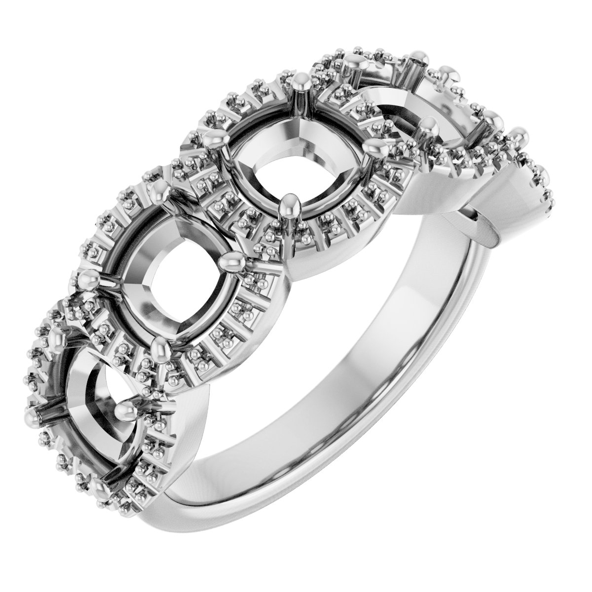 Five-Stone Halo-Style Anniversary Band