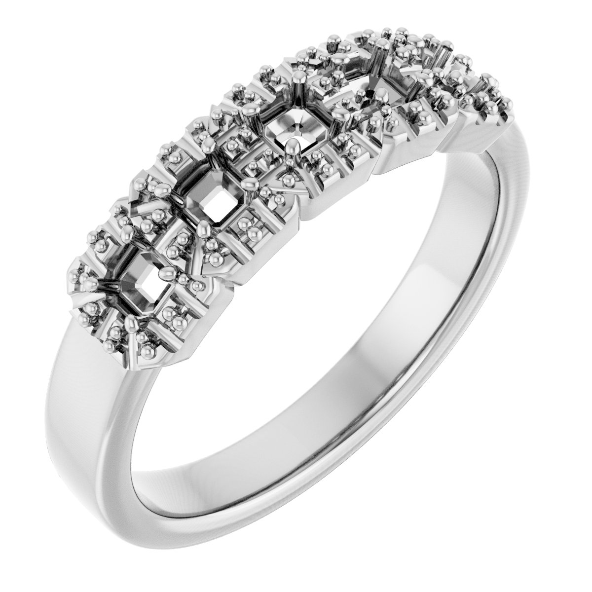 Five-Stone Halo-Style Anniversary Band