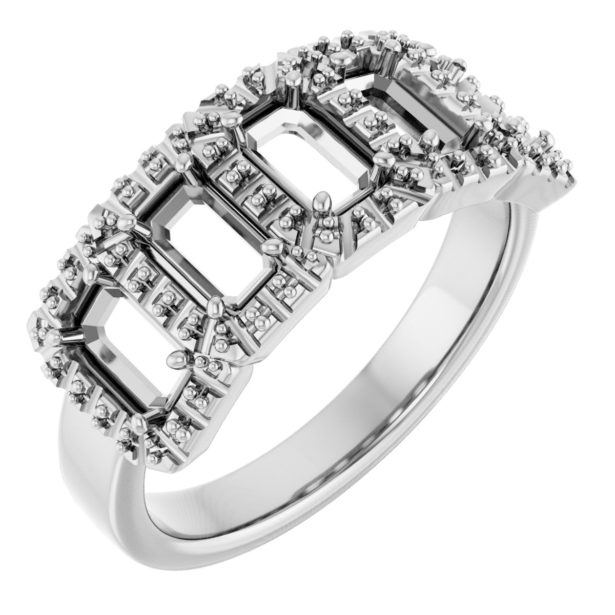 Five-Stone Halo-Style Anniversary Band