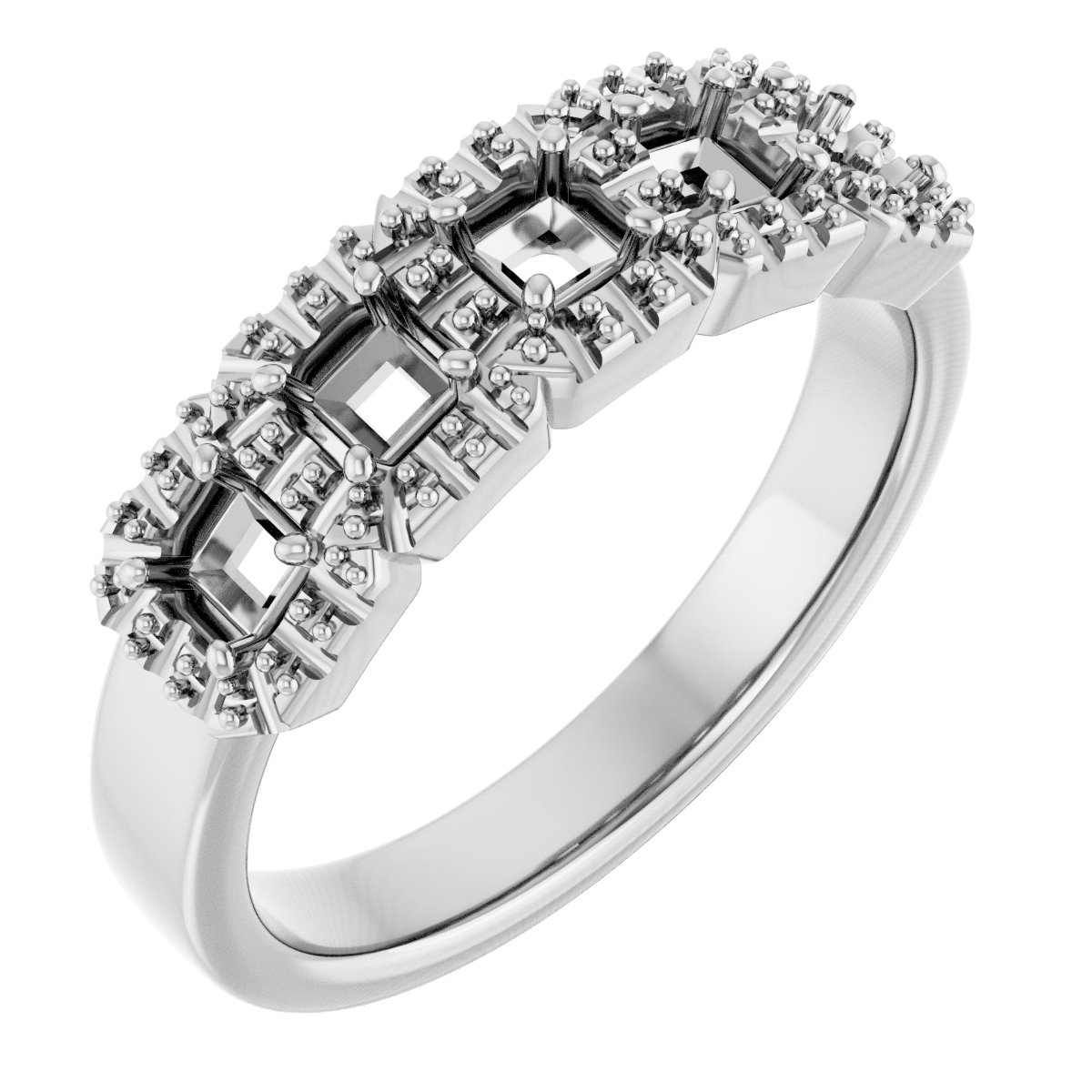 Five-Stone Halo-Style Anniversary Band
