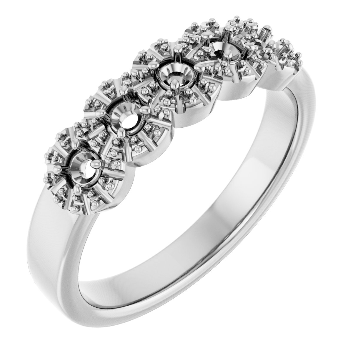Five-Stone Halo-Style Anniversary Band