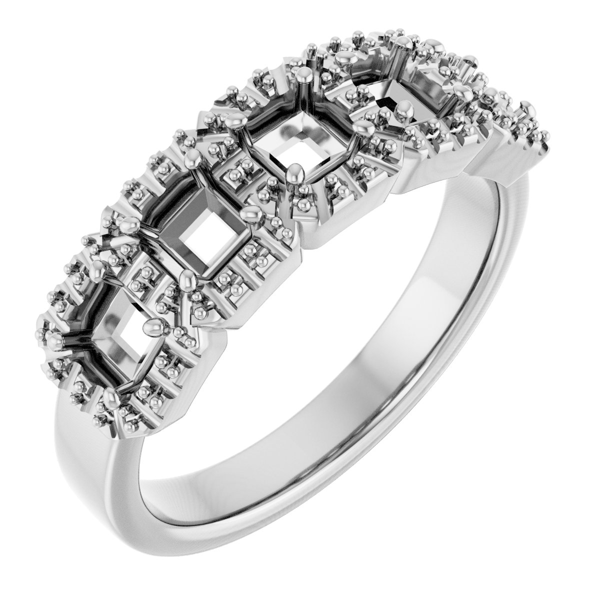 Five-Stone Halo-Style Anniversary Band