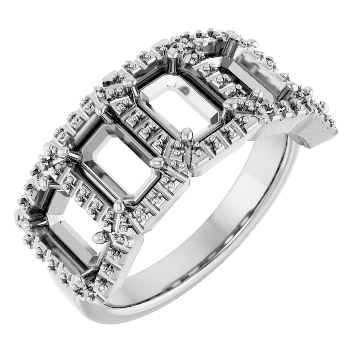 Five-Stone Halo-Style Anniversary Band