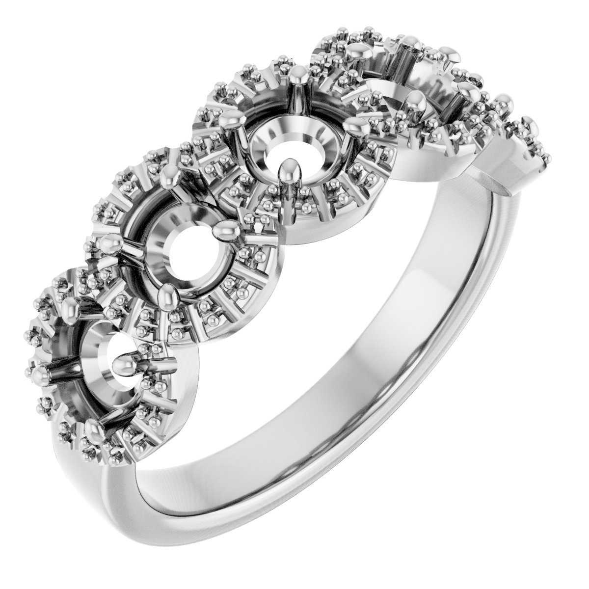 Five-Stone Halo-Style Anniversary Band