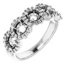 14K White 3.8 mm Round Five-Stone Halo-Style Anniversary Band Mounting