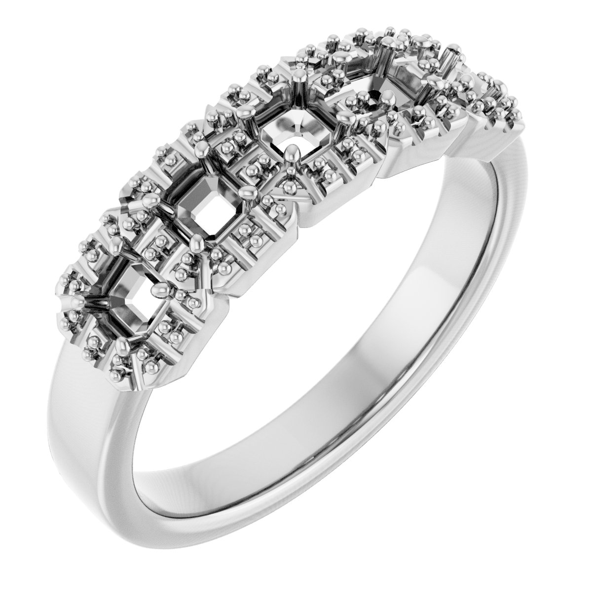 Five-Stone Halo-Style Anniversary Band