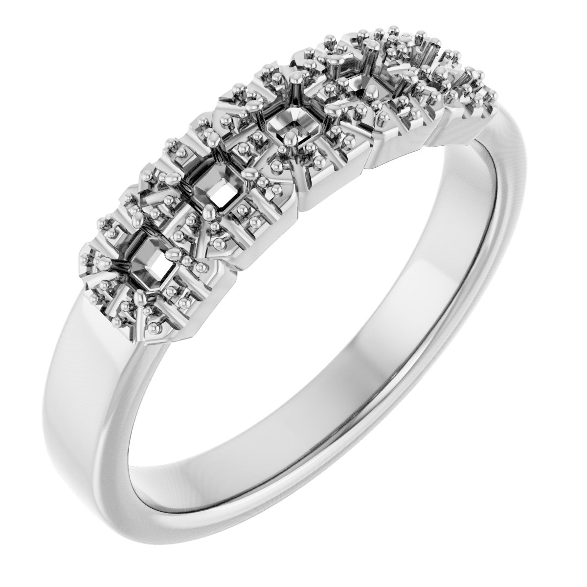Five-Stone Halo-Style Anniversary Band