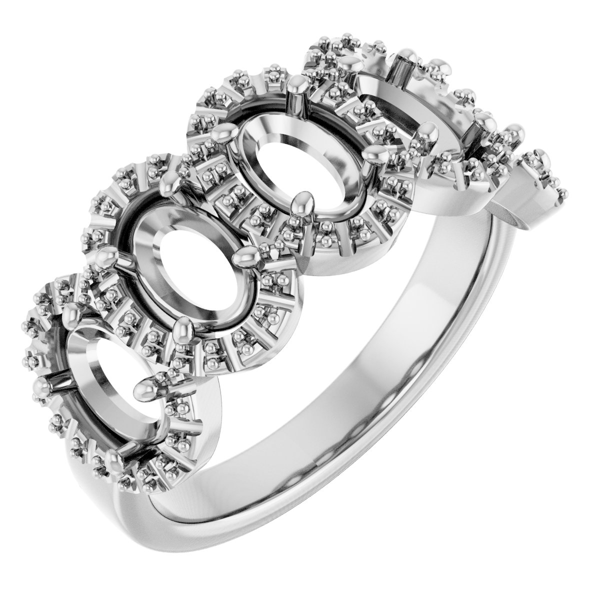 Five-Stone Halo-Style Anniversary Band
