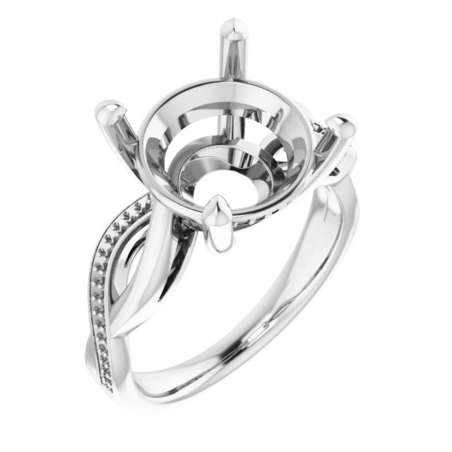 Accented Infinity-Inspired Engagement Ring