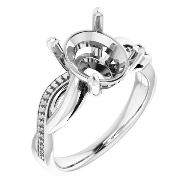 Accented Infinity-Inspired Engagement Ring