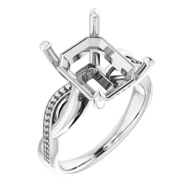 Accented Infinity-Inspired Engagement Ring