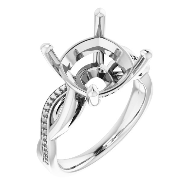 Accented Infinity-Inspired Engagement Ring