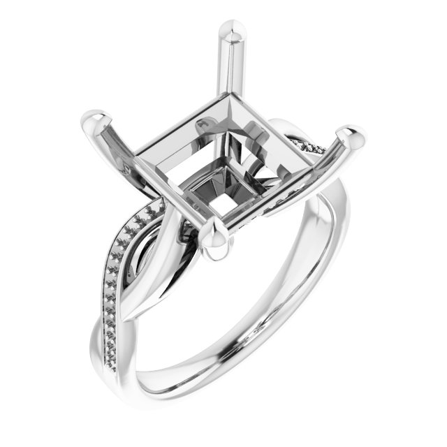Accented Infinity-Inspired Engagement Ring