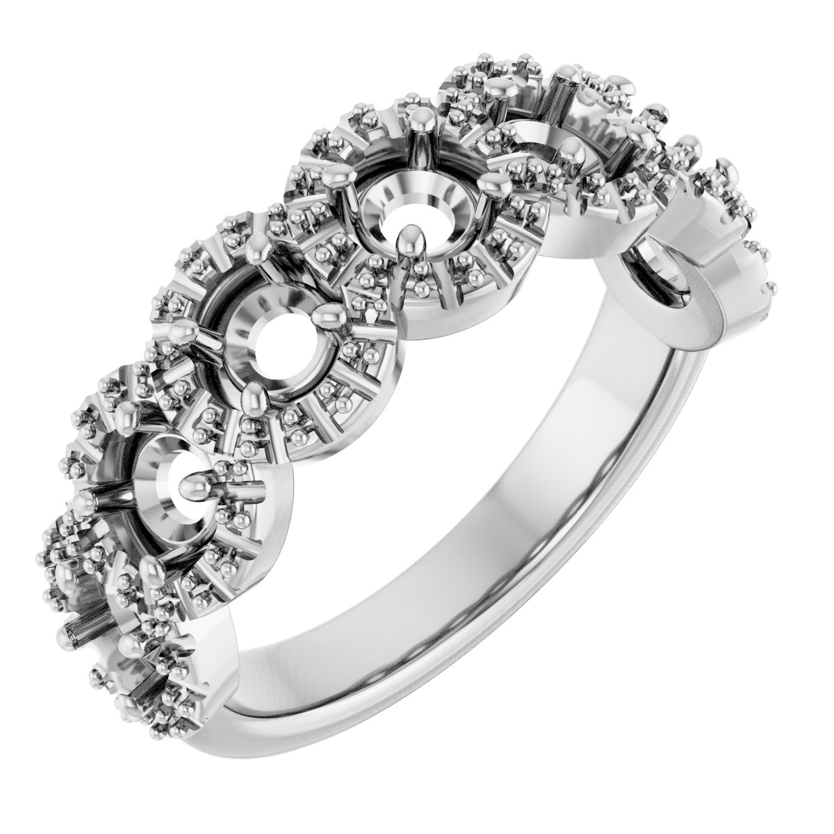 Seven-Stone Halo-Style Anniversary Band