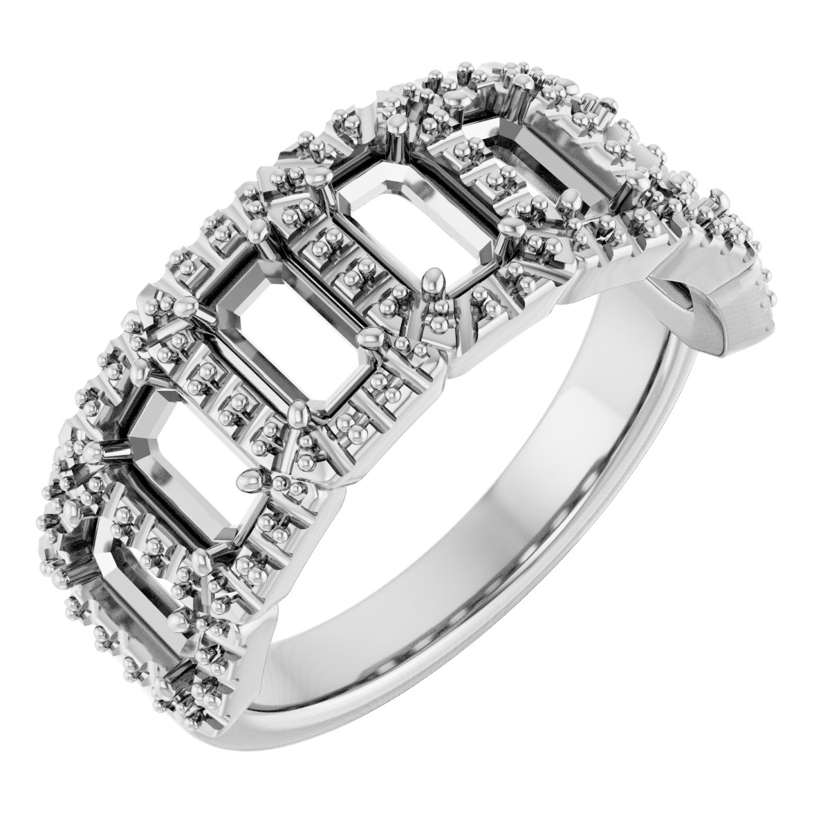 Seven-Stone Halo-Style Anniversary Band