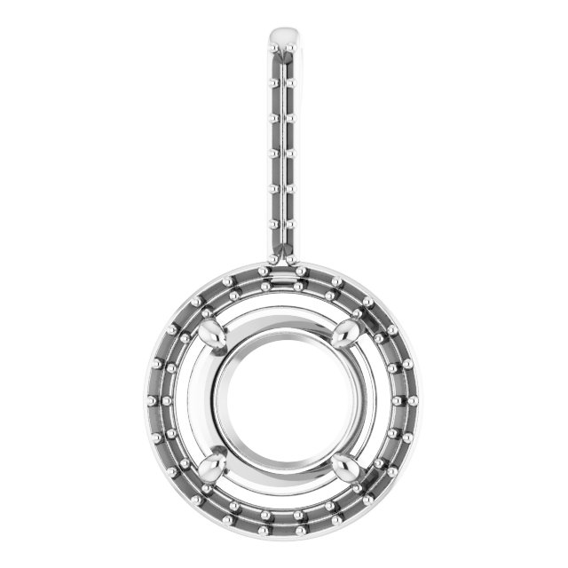 Accented Halo-Style Pendant