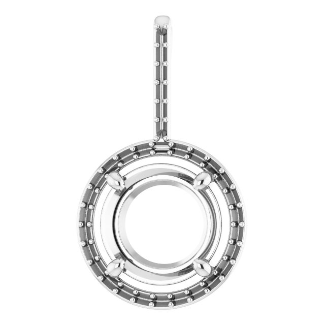 Accented Halo-Style Pendant
