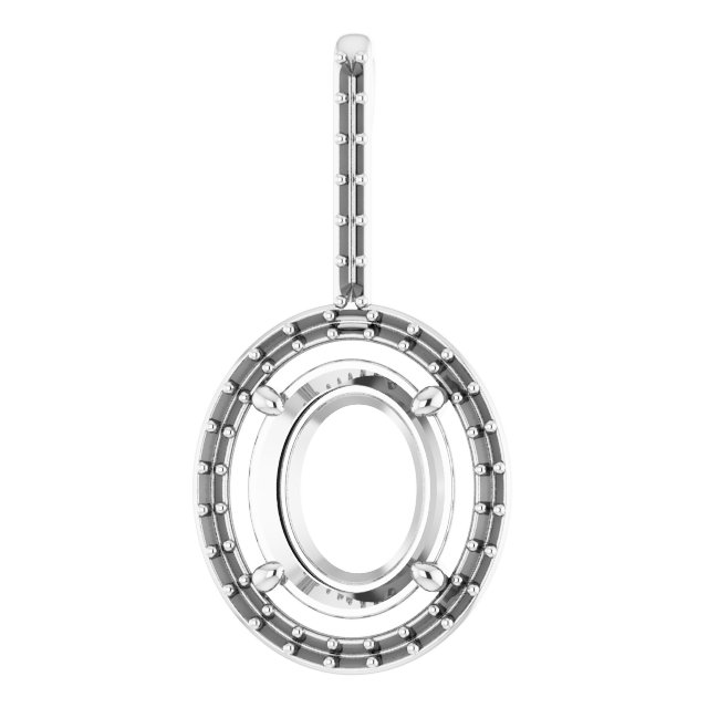 Accented Halo-Style Pendant