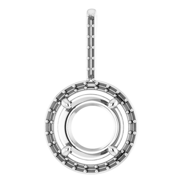 Accented Halo-Style Pendant