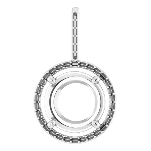 Accented Halo-Style Pendant