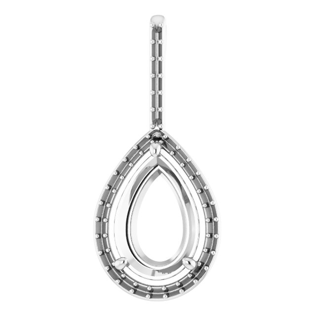 Accented Halo-Style Pendant