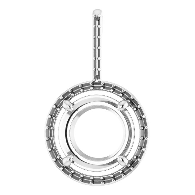 Accented Halo-Style Pendant