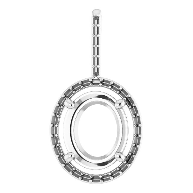 Accented Halo-Style Pendant