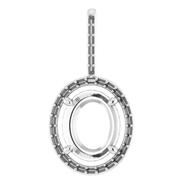 Accented Halo-Style Pendant