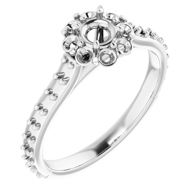 Halo-Style Floral Engagement Ring