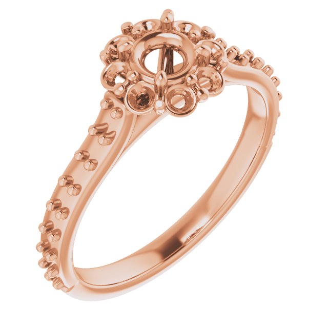 Halo-Style Floral Engagement Ring